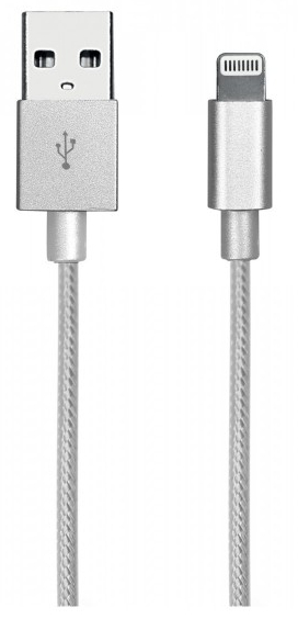 KABEL LIGHTNING(M)->USB-A(M) 1M SREBRNY SBS