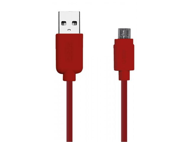 KABEL USB MICRO(M)->USB-A(M) 2.0 1M CZERWONY SBS