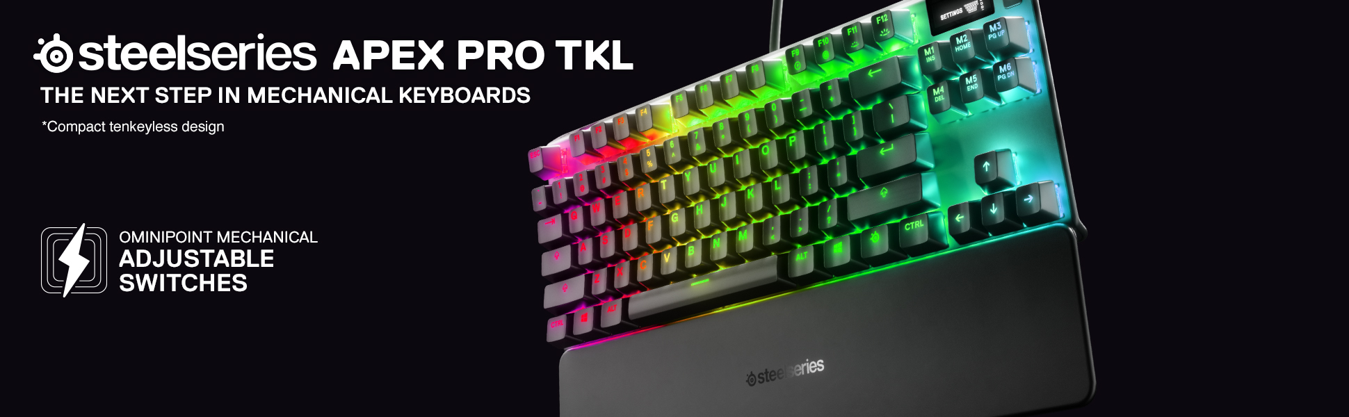 Klawiatura Dla Graczy Steelseries Apex Pro Tkl Us Mechaniczna Podswietlenie Rgb Omnipoint Switch Gaming Klawiatury Dla Graczy